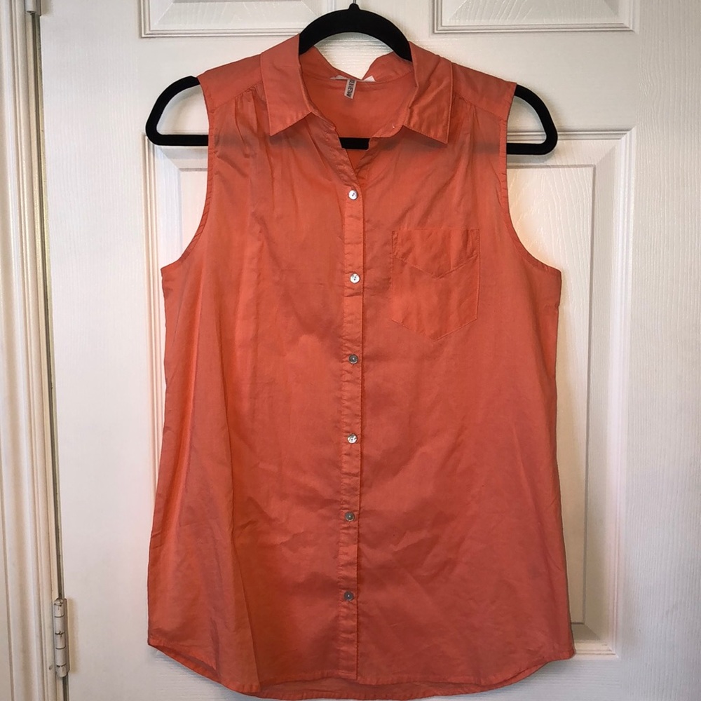 Sleeveless Coral Top